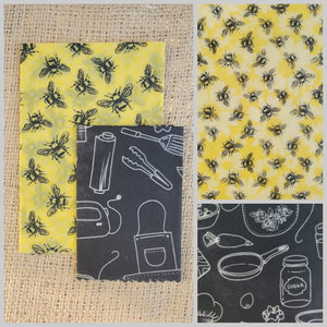 Open image in slideshow, Beeswax Wraps - Multi Pack S/M - Multiple Patterns Available
