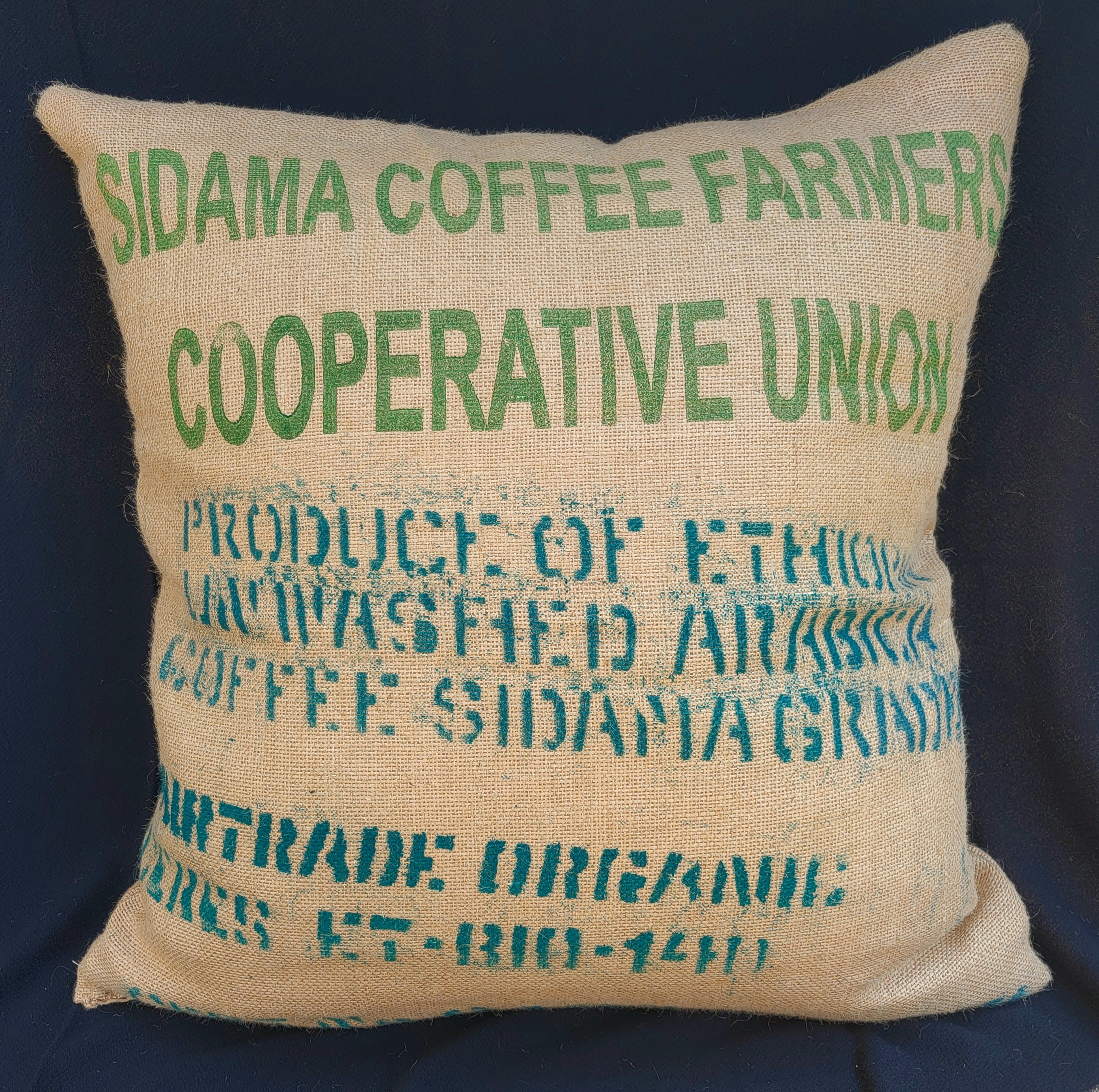 Burlap Decorative Pillow - Ethiopia